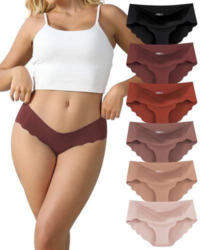 Cozyroam Unterhosen Damen Nahtlos Unterwäsche Frauen Bequeme Seamless Slips Damen Stretch Niedriger Taillenslip Ohne Naht Atmungsaktiv Panties No Show Underwear Women Mehrpack 6 von Cozyroam