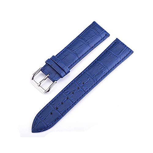 Uhrenarmband Mehrfarbenuhrenarmbänder Uhrenarmband-Gurt-Frau Uhrenarmbänder Lederarmband 10-24mm Blau,13mm von Cplly