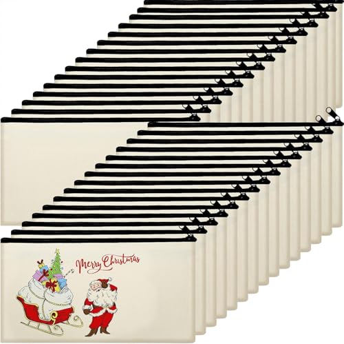 Cptoion 30 Stück DIY Blanko Stoffbeutel, Kosmetiktaschen mit Reißverschluss, Blanko Federmäppchen Klein, Mäppchen zum Bemalen für Kinder Schule Reisen Arbeit Makeup, 21 x 12 cm Cptoion 30 Stück DIY Blanko Stoffbeutel, Kosmetiktaschen mit Reißverschluss, Blanko Federmäppchen Klein, Mäppchen zum Bemalen für Kinder Schule Reisen Arbeit Makeup, 21 x 12 cm von Cptoion