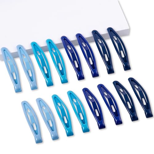 Cptots Haarspangen aus Metall für Damen, rutschfeste Haarspangen für dickes und dünnes feines Haar, Farbverlauf, Blau, 5,9 x 1,1 cm, 16 Stück Cptots Haarspangen aus Metall für Damen, rutschfeste Haarspangen für dickes und dünnes feines Haar, Farbverlauf, Blau, 5,9 x 1,1 cm, 16 Stück von Cptots