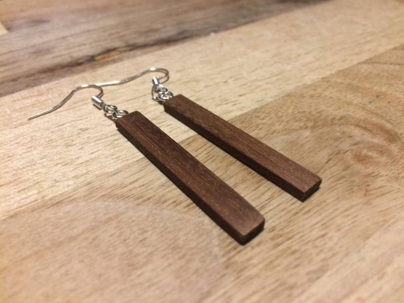 Handgemachte Recycelte Teak Holz Ohrringe Sterling Silber Haken Handgemachte Recycelte Teak Holz Ohrringe Sterling Silber Haken von CrabtreeWorkshop
