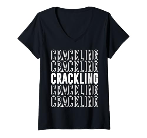 Damen Knistern T-Shirt mit V-Ausschnitt Damen Knistern T-Shirt mit V-Ausschnitt von Crackling Apparel