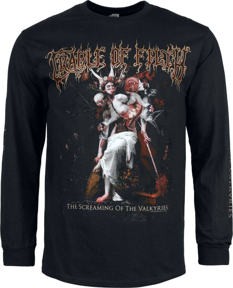 Cradle Of Filth Langarmshirt - The Screaming Of The Valkyries - S bis XXL - für Männer - Größe XL - schwarz  - Lizenziertes Merchandise! von Cradle Of Filth