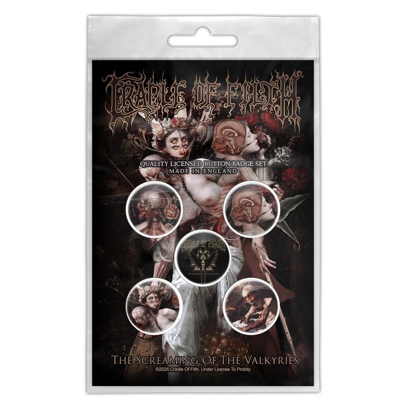 Cradle Of Filth The Screaming Of The Valkyries Button multicolor von Cradle Of Filth