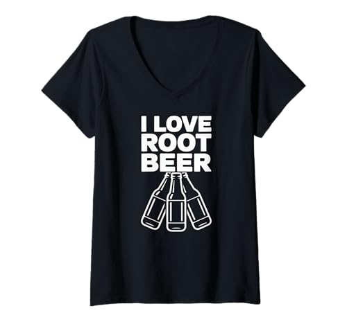 Damen Ich Liebe Root Beer Celebration Fun T-Shirt mit V-Ausschnitt Damen Ich Liebe Root Beer Celebration Fun T-Shirt mit V-Ausschnitt von Craft Beverage Enthusiast Fun
