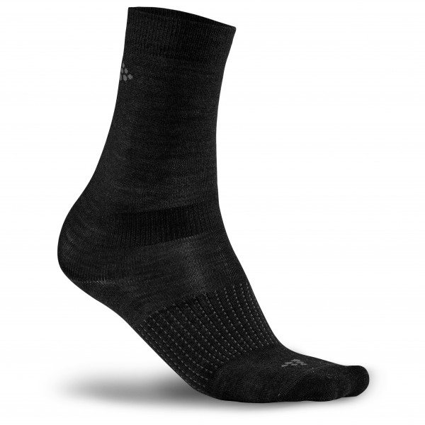 Craft - 2-Pack Wool Liner Sock - Multifunktionssocken Gr 43-45 schwarz von Craft