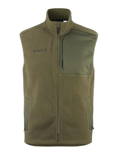 Craft ADV EXPLORE PILE FLEECE VEST | Fleeceweste Herren M | Rift | Warme Fleece Weste Herren | Brusttasche und Seitentaschen mit Reißverschluss | Herren Weste aus recyceltem Polyester von Craft