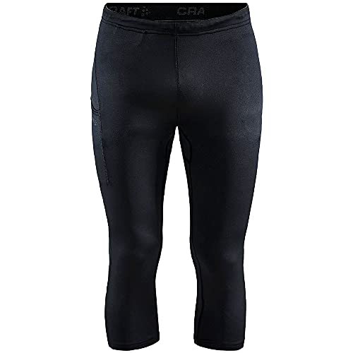 Craft ADV Essence Knickers | Sporthose Herren XL | Black | Laufhose Herren für Intensive Trainigseinheiten | Mit Handytasche | Elastischer Kordelzug | Trainingshose Herren von Craft