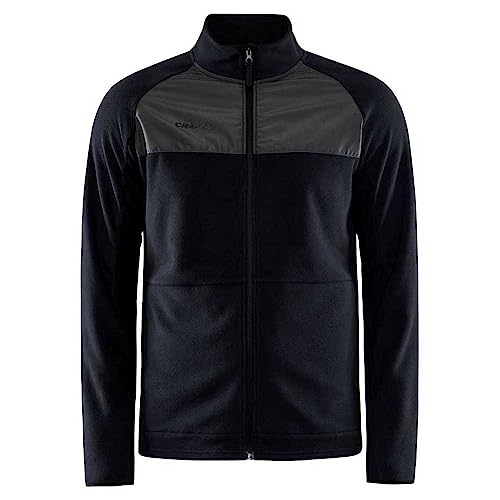 Craft ADV Explore Fleece Midlayer Herren XXL | Black | Fleecejacke Herren aus recyceltem Polyester | Seitentaschen & Brusttaschen mit Reißverschluss | Pullover für Herren zum Wandern und Skifahren von Craft