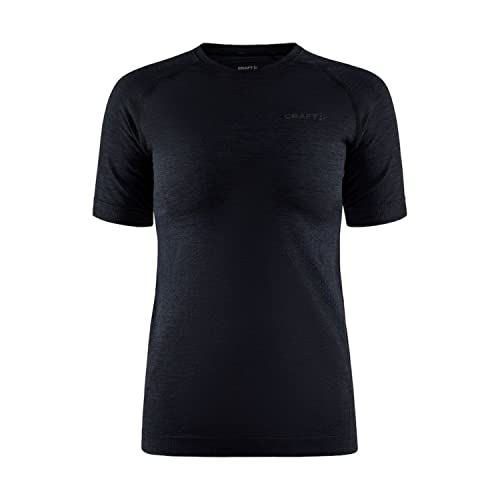 Craft CORE Dry Active Comfort SS | Funktionsshirt Damen Kurzarm M | Black | Bodymaping für verbesserte Thermoregulierung | Damen Sportshirt aus recycelten Materialien | Activewear für Damen von Craft
