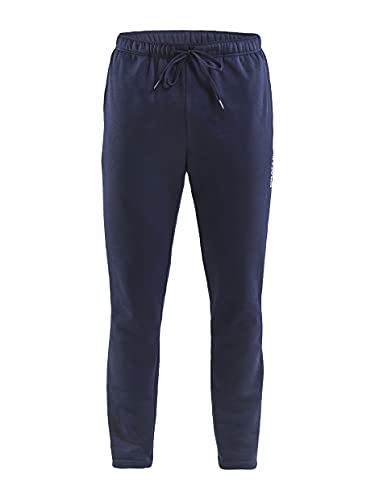 Craft Community Herren Sweatpants | Größe L | Navy | Trainingshose | Jogginghose | Sporthose | Freizeithose | 40°C Wäsche | Mikrofaser-Baumwolle-Mix | Regular Fit von Craft