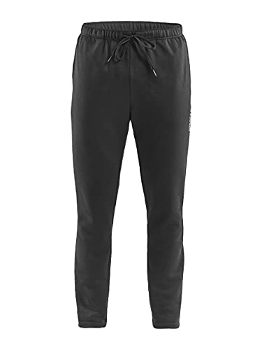 Craft Community Herren Sweatpants | Größe XXL | Schwarz | Trainingshose | Jogginghose | Sporthose | Freizeithose | 40°C Wäsche | Mikrofaser-Baumwolle-Mix | Regular Fit von Craft