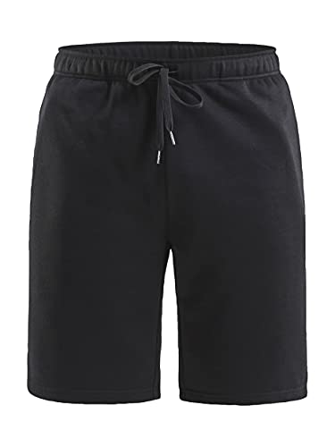 Craft Community Herren Sweatshorts | Größe 3XL | Schwarz | Trainingshose | Jogginghose | Sporthose | Freizeithose | 40°C Wäsche | Mikrofaser-Baumwolle-Mix | Kurze Hose von Craft