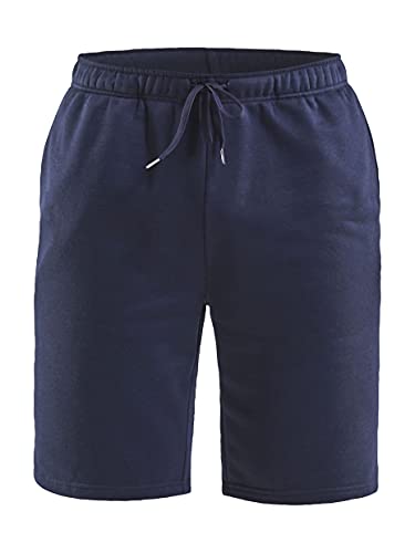 Craft Community Herren Sweatshorts | Größe S | Navy | Trainingshose | Jogginghose | Sporthose | Freizeithose | 40°C Wäsche | Mikrofaser-Baumwolle-Mix | Kurze Hose von Craft