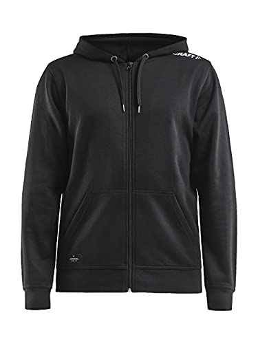 Craft Community Hoodie mit Zipper für Herren | Größe L | Schwarz | Hoodie mit Reißverschluss | Sweatjacke Herren mit Kapuze | Kapuzenpullover | Sweatshirt | Mikrofaser-Baumwolle-Mix von Craft