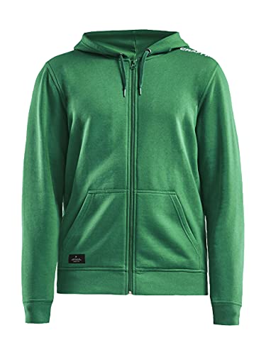 Craft Community Hoodie mit Zipper für Herren | Größe L | Team Green | Hoodie mit Reißverschluss | Sweatjacke Herren mit Kapuze | Kapuzenpullover | Sweatshirt | Mikrofaser-Baumwolle-Mix von Craft