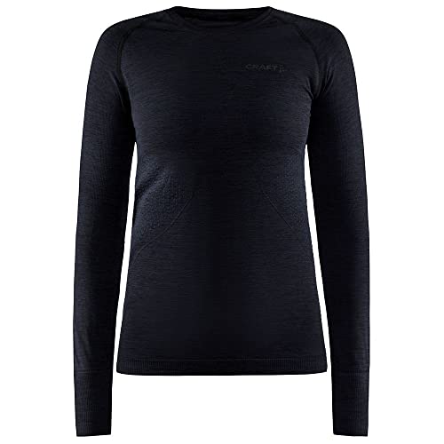 Craft CORE Dry Active Comfort LS W | Funktionsshirt Damen langarm L | Black | Bodymaping für verbesserte Thermoregulierung | Sport Shirts für Damen aus recycelten Materialien | Fitness Shirt Damen von Craft