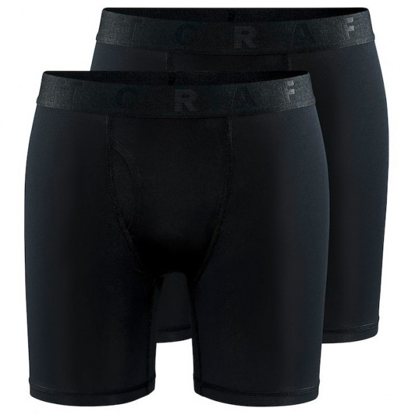 Craft - Core Dry Boxer 6-Inch 2-Pack - Kunstfaserunterwäsche Gr L;M;S;XL;XXL schwarz von Craft