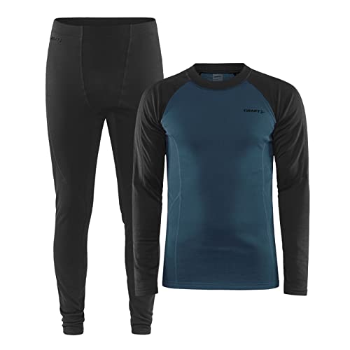 Craft Herren Core Warm Baselayer Set, Granite-Flow, XL von Craft