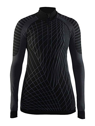 Craft Damen Active Intensity Zip W bl XS Baselayer, Black/Granite von Craft