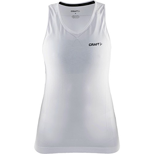 Craft Damen Funktionsunterhemd Active Comfort V-Singlet, White, XS, 1904083-B900-3 von Craft