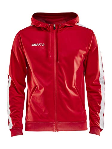 Craft Herren Kapuzenjacke Pro Control Hood Jacket 1906716 Bright Red/White XL von Craft