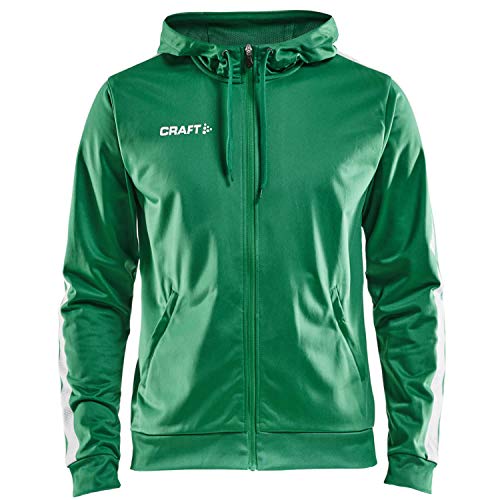 Craft Herren Kapuzenjacke Pro Control Hood Jacket 1906716 Team Green/White L von Craft