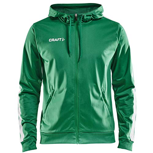 Craft Herren Kapuzenjacke Pro Control Hood Jacket 1906716 Team Green/White M von Craft