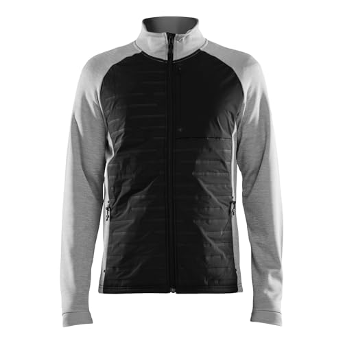 Craft Herren Outdoorjacke Trainingsjacke ADV Unify Hybrid Jacke, Farbe:Mehrfarbig, Größe:L, Artikel:-950999 grey melange/black von Craft