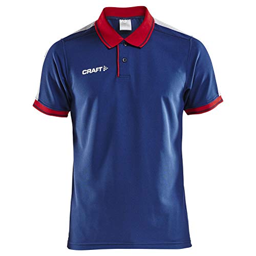 Craft Herren Poloshirt Pro Control Poloshirt 1906734 Navy/Bright Red XL von Craft