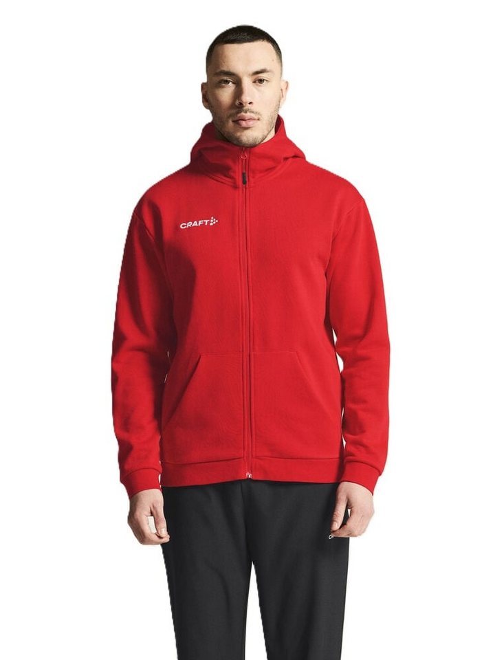Craft Kapuzenpullover Community 2.0 Logo Full Zip Hoodie (Baumwolle/Polyester) rot Herren von Craft