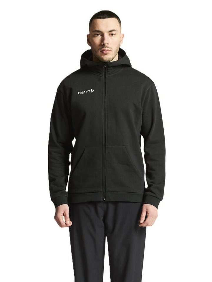 Craft Kapuzenpullover Community 2.0 Logo Full Zip Hoodie (Baumwolle/Polyester) schwarz von Craft
