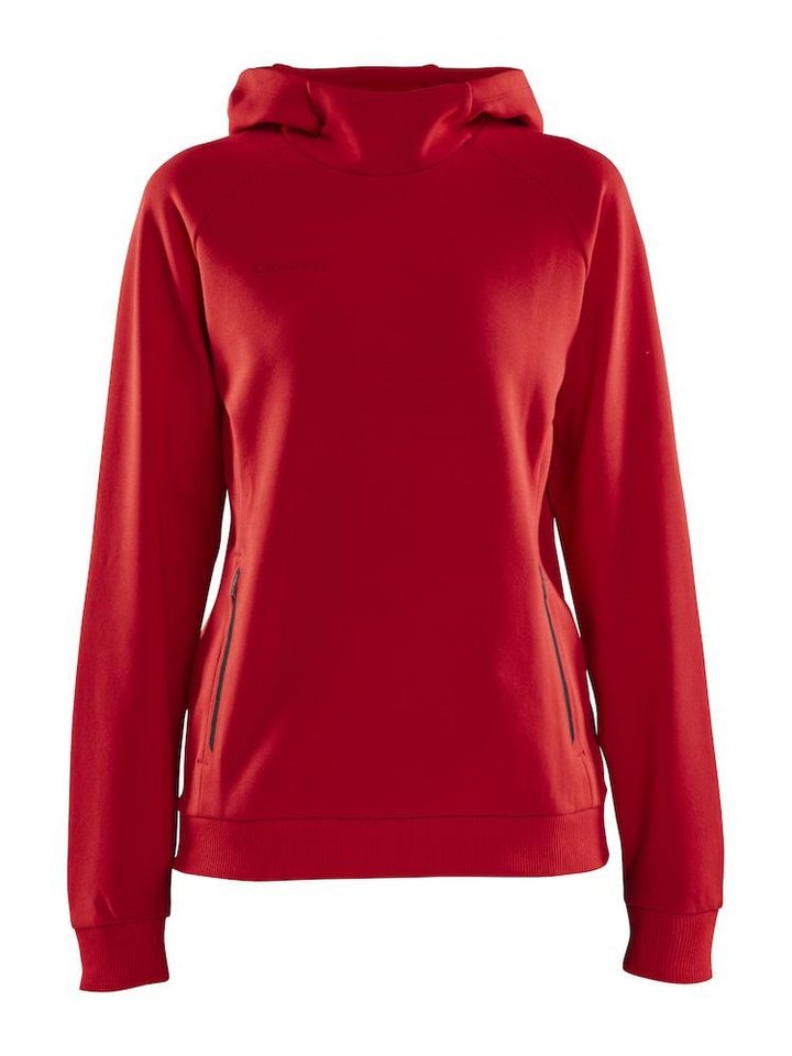 Craft Kapuzenpullover Hoodie Core Soul Sweatshirt (komfortable Passform) rot Damen von Craft