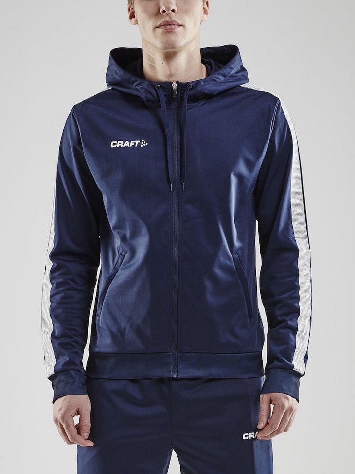 Craft Kapuzenpullover Hoodie Fullzip Pro Control navyblau/weiss Herren von Craft