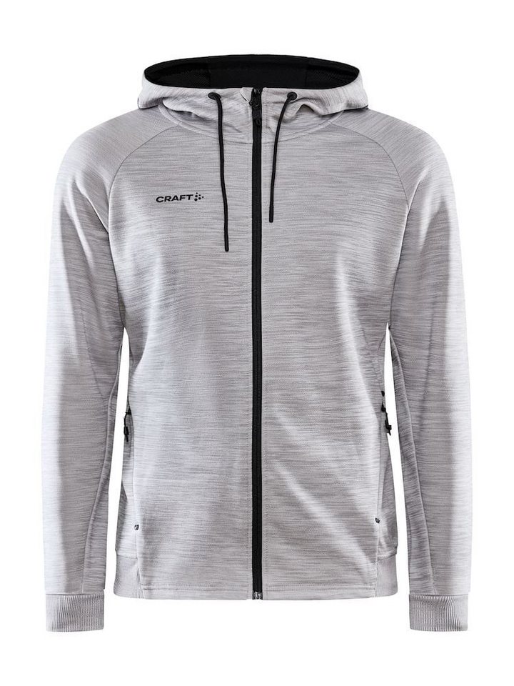 Craft Kapuzenpullover Kapuzenjacke ADV Unify (2 Taschen, Recyclingpolyester) hellgrau Herren von Craft
