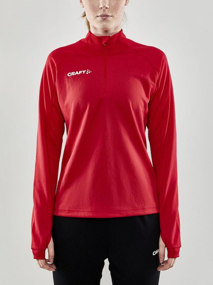 Craft Langarmshirt Evolve Halfzip - strapazierfähig, aus Stretchmaterial - rot Damen von Craft