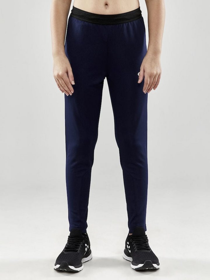 Craft Trainingshose Evolve Slim Pant (strapazierfähig, enge Passform) lang navyblau Kinder von Craft