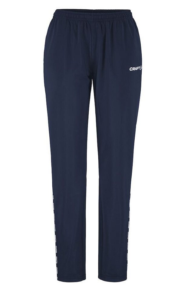 Craft Trainingshose Squad Go Pant (elastischer Bund mit Kordelzug) lang navyblau Damen von Craft