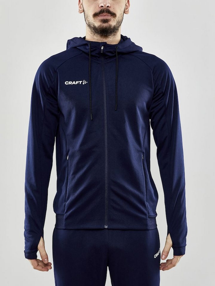 Craft Trainingsjacke Evolve Hood - strapazierfähige Mid-Layer-Kapuzenjacke aus von Craft