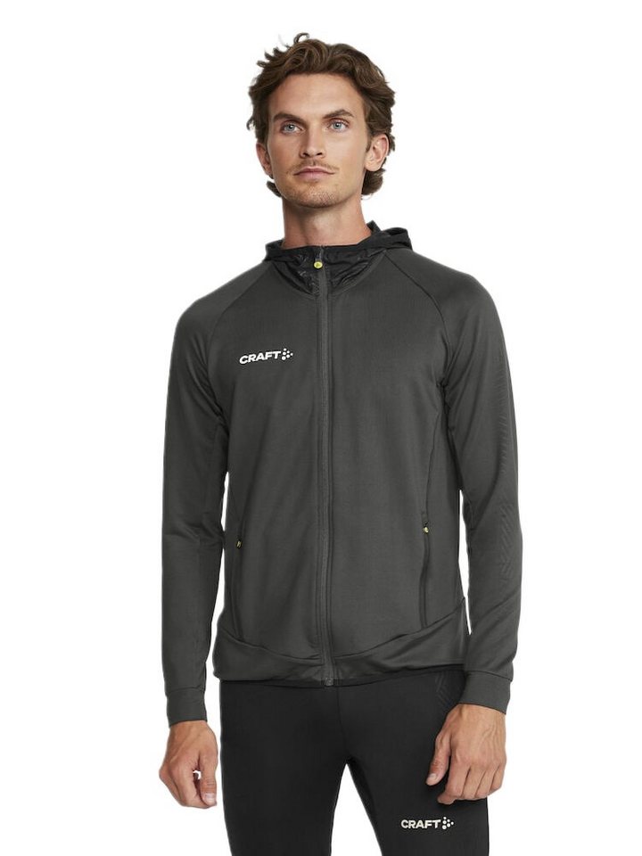 Craft Trainingsjacke Extend Full Zip (mit Reißverschlusstaschen, elastisches Material) von Craft