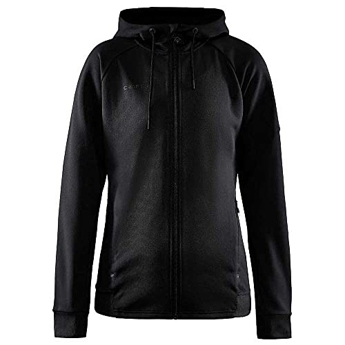 Craft Trainingsjacke mit Kapuze aus Recyclingpolyester ADV Unify FZ Hood Damen NEU, Wähle Deine Größe:S, Wähle Deine Farbe:Black von Craft