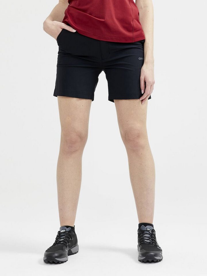 Craft Trekkinghose Wanderhose ADV Explore Tech Shorts (4-Wege Stretch) kurz schwarz Damen von Craft