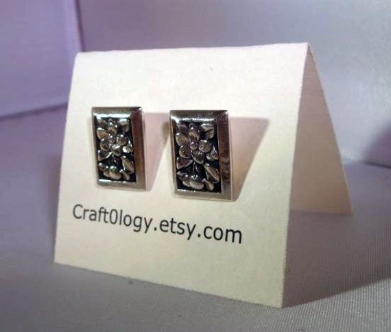 sterling Silber Blumen Ohrringe sterling Silber Blumen Ohrringe von Craft0logy