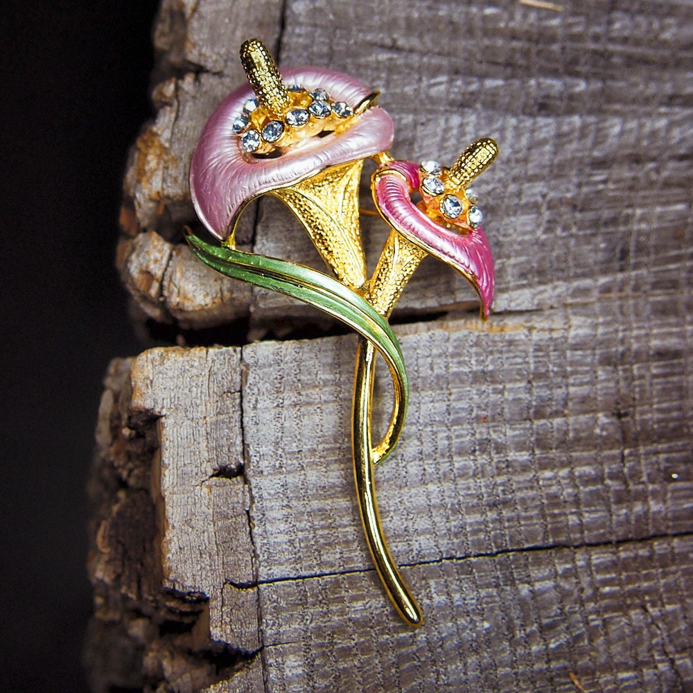 Anthurium Brosche #5463 von Craft365com