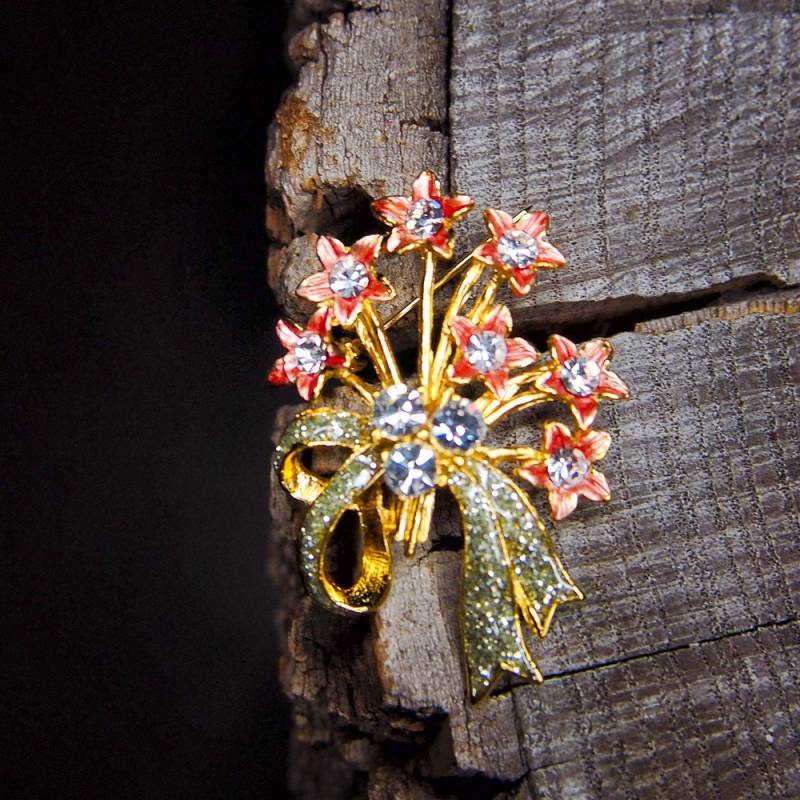 Aprikose Blumenbrosche #5461 von Craft365com