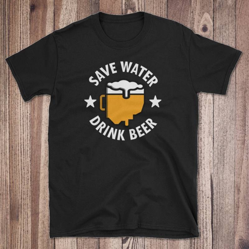 Sparen Sie Wasser Trinken Lokale Ohio Beer Herren T-Shirt, Bier Von Hier Oh-T-Shirt, Jungs Zustand Shirt von CraftBeerist