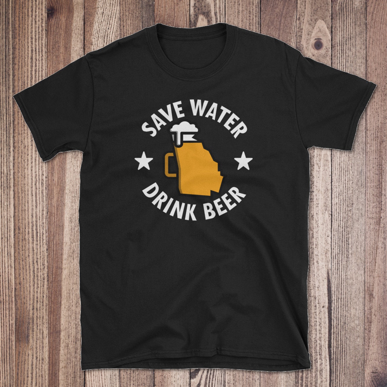 Sparen Sie Wasser Trinken Lokalen Georgien Beer Herren T-Shirt, Bier Von Hier Ga-T-Shirt, Jungs Zustand Shirt von CraftBeerist