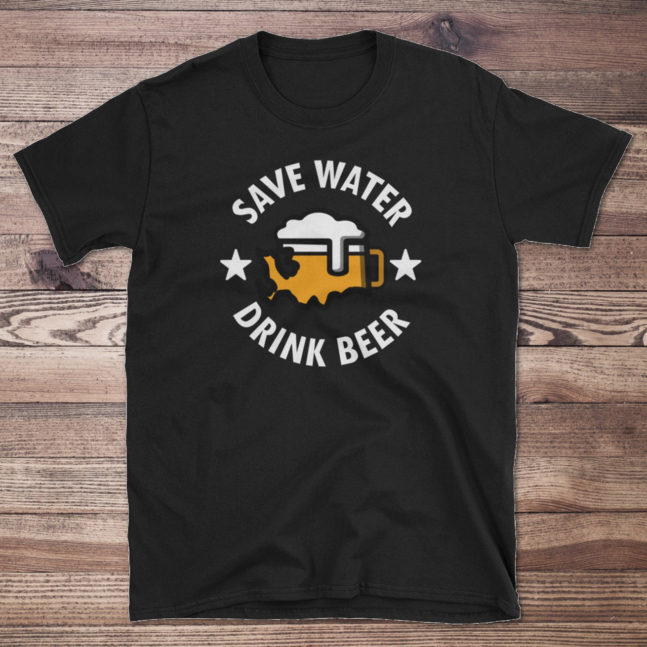 Sparen Sie Wasser Trinken Lokalen Washington Beer Herren T-Shirt, Bier Von Hier Wa-T-Shirt, Jungs Zustand Shirt von CraftBeerist