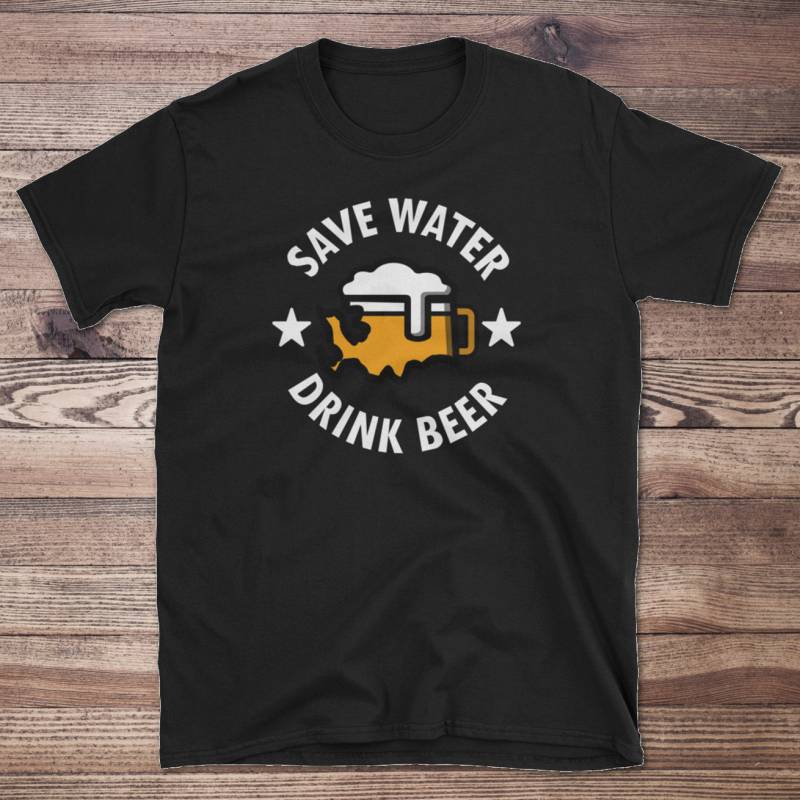 Sparen Sie Wasser Trinken Lokalen Washington Beer Herren T-Shirt, Bier Von Hier Wa-T-Shirt, Jungs Zustand Shirt von CraftBeerist