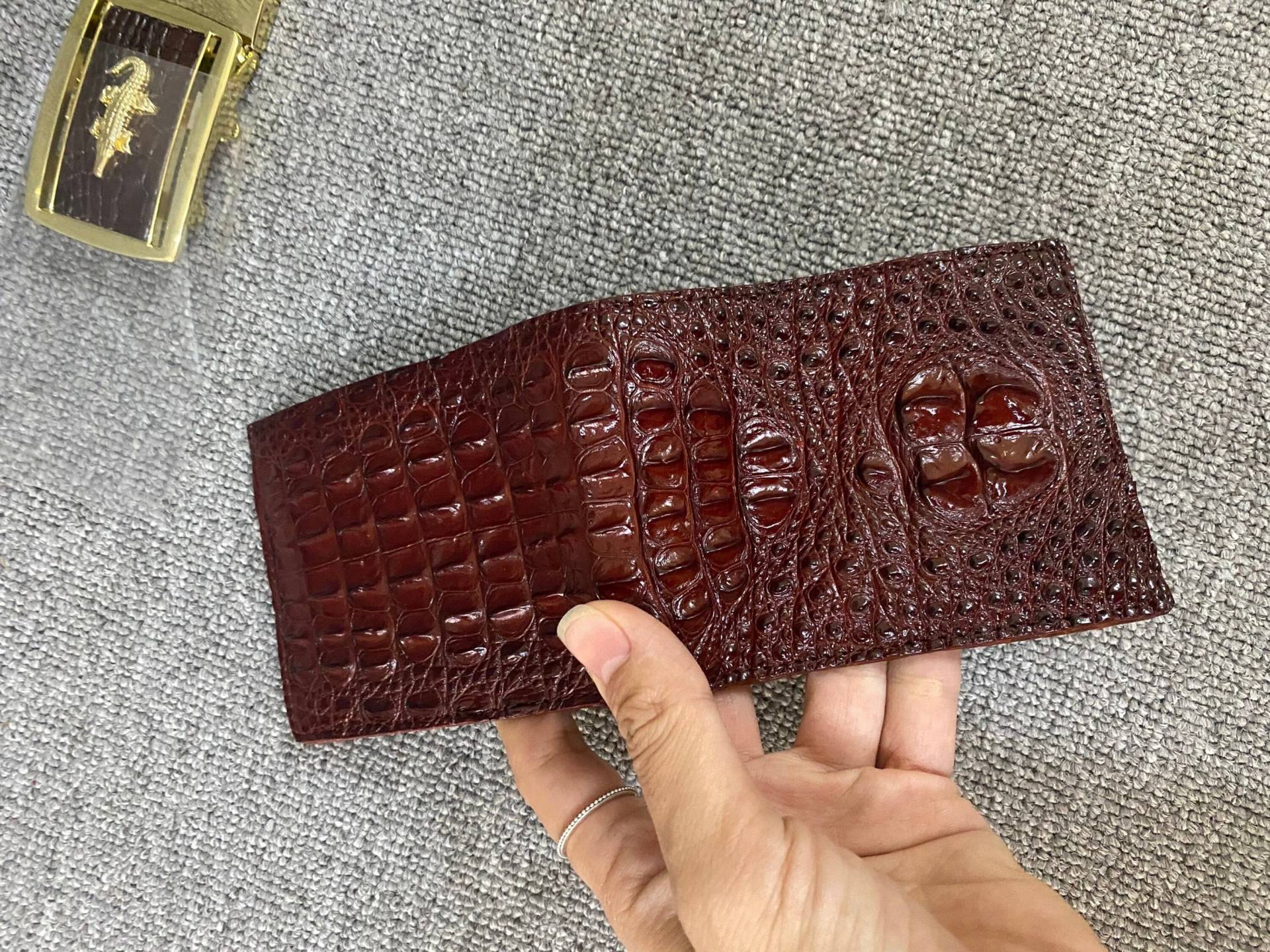 Braunes Echtes Al-Li Leder Bifold Portemonnaie Für Männer, Handgemachte Geldbörse, Geschenk Ihn, Geldbörse von CraftByLinh